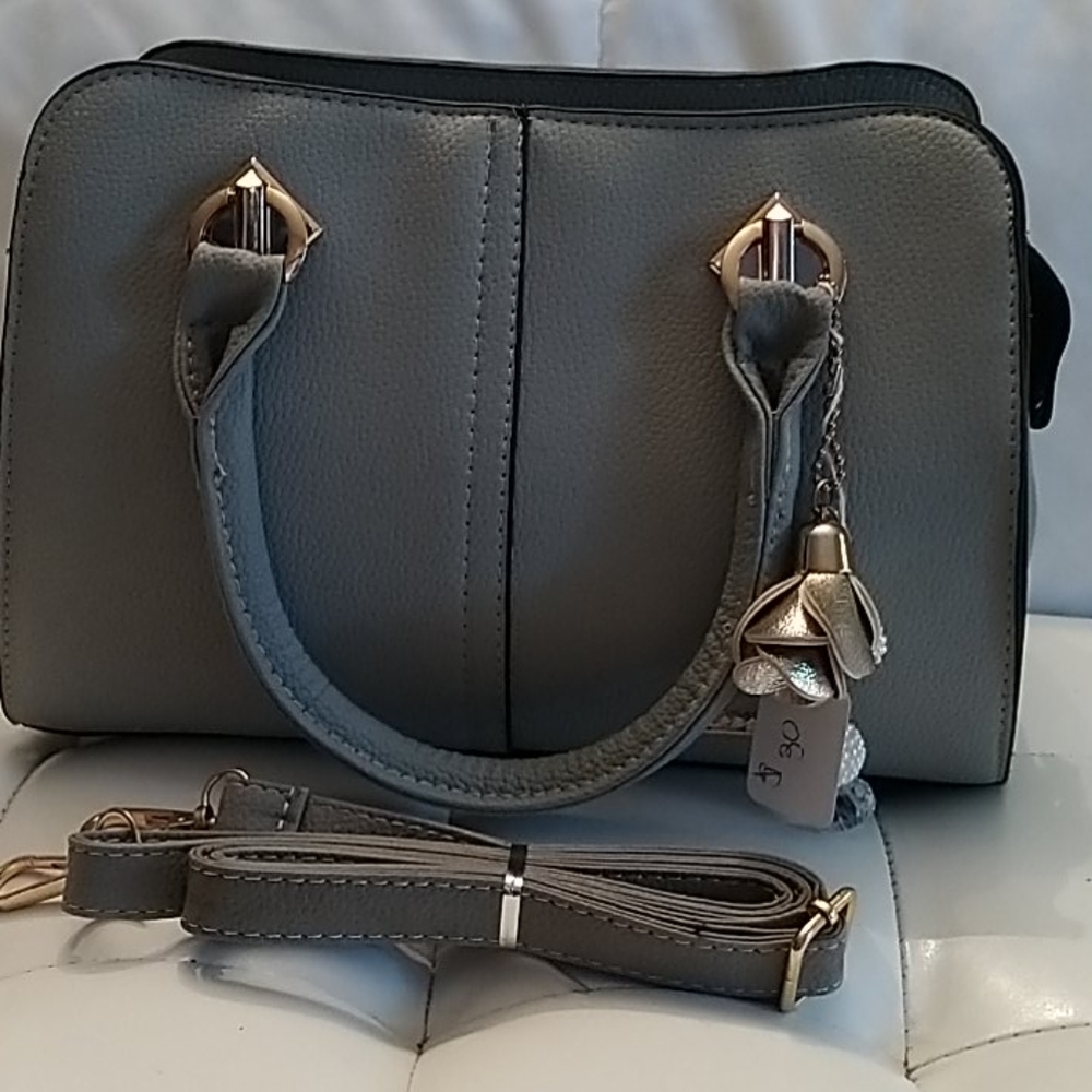 Faux leather hand bag